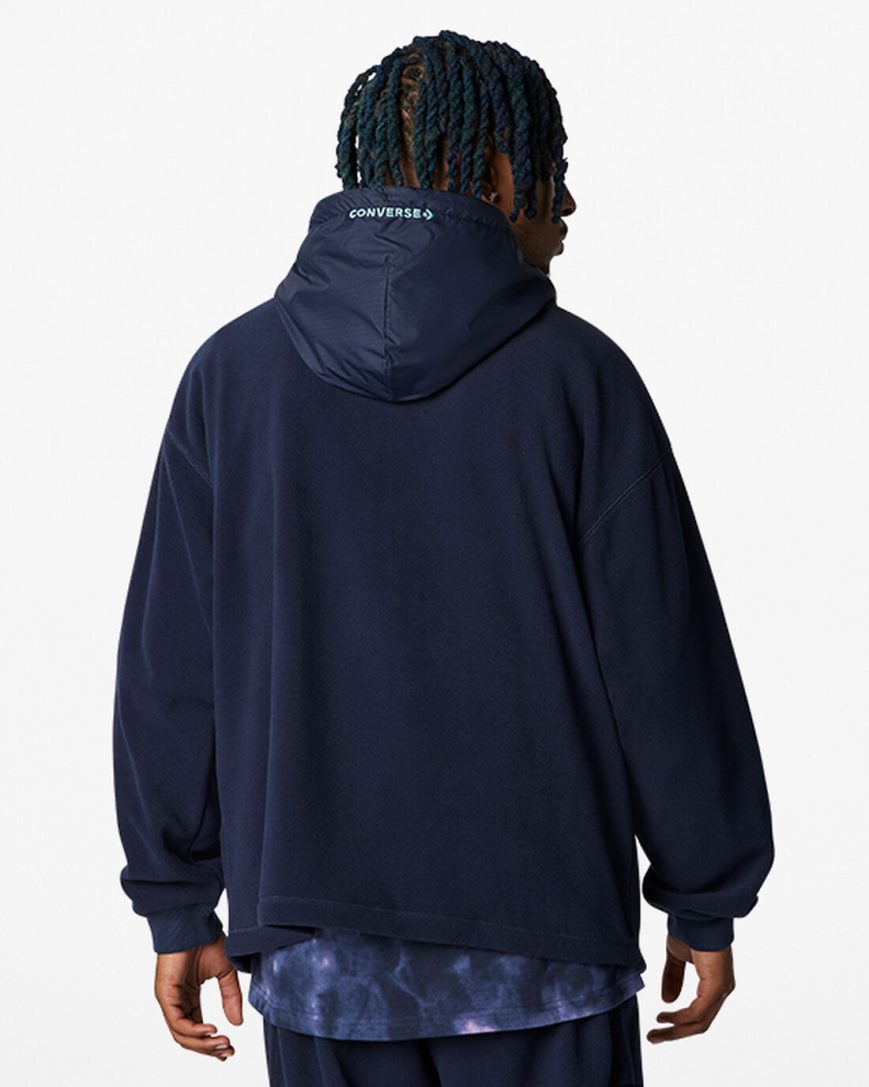 Men's Converse Counter Climate Pullover Hoodie Obsidian | AU 1836ER